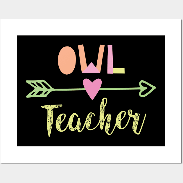 Owl Teacher Gift Idea Wall Art by BetterManufaktur